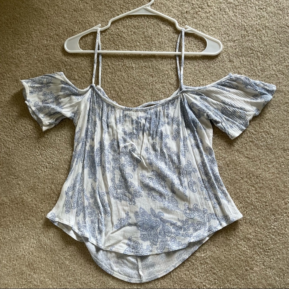 charlotte russe medium floral crop top